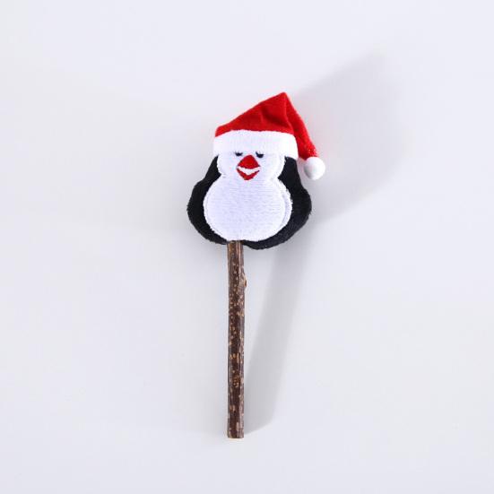 5 шт., жевательная игрушка для кошек, милая снежная кукла Санта-Клауса, пингвин, счастливая сумка для чистки зубов