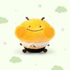 Plush Bee Honey Doll Pillow Gift Play Bear Rabbit Backpack Expression Decoration