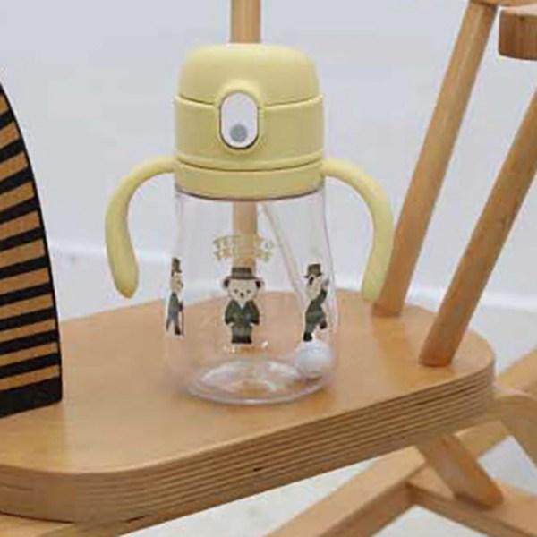 Tapuco Teddy Bear Friends Ожерелье из тритана Двусторонняя соломенная чашка 360 мл, Желтый, 1 шт.