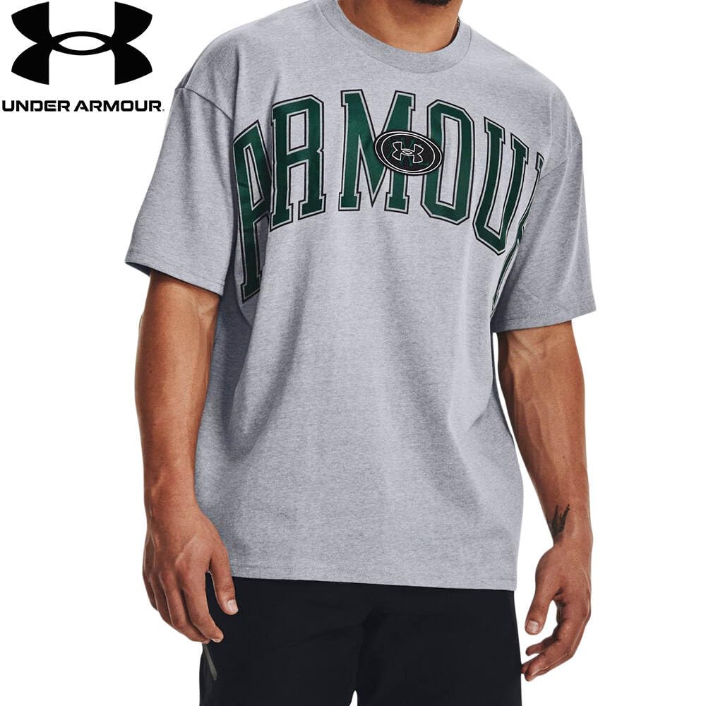 UA ОВЕРСАЙЗ SUMMIT HW SS Сталь Светлый Меланж Гринвуд SM [Under Armour]