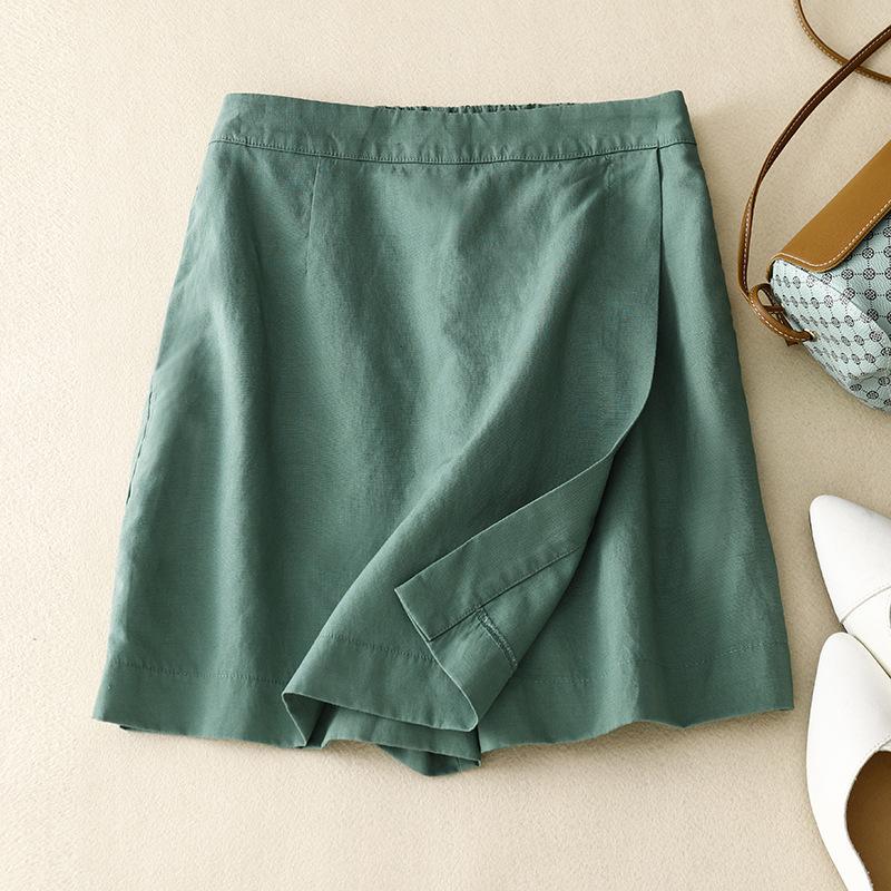 Женские летние спортивные шорты-кюлоты, однотонные повседневные брюки-кюлоты, эластичные шорты с высокой талией, уличная одежда