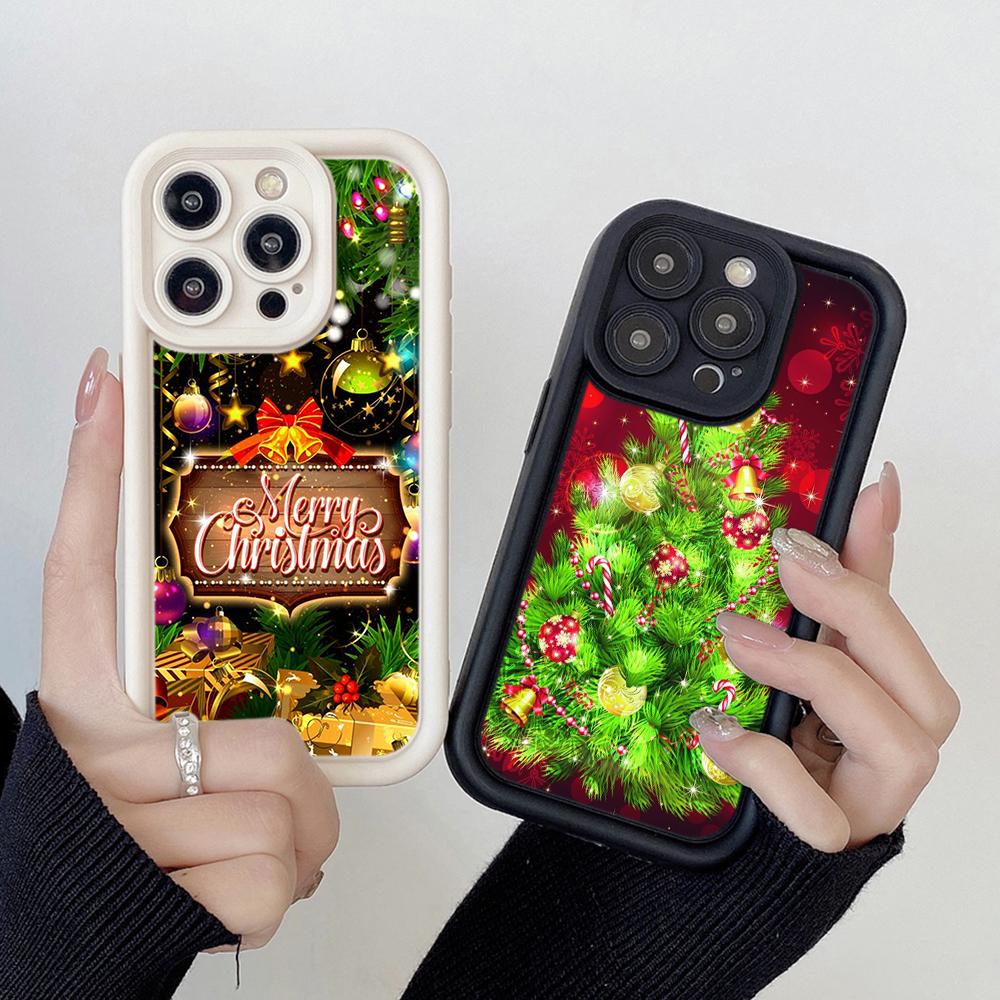 Ae113 Merry Christmas art Santa design art Чехлы для телефонов Samsung A54 A05s A55 A53 A15 S23 S24 Ultra S25 Plus A35 Angel Eye Ladder Защитный чехол