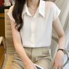 Summer Short-sleeved Chiffon Shirt Women's Tide Blouse Professional Ladies Shirt