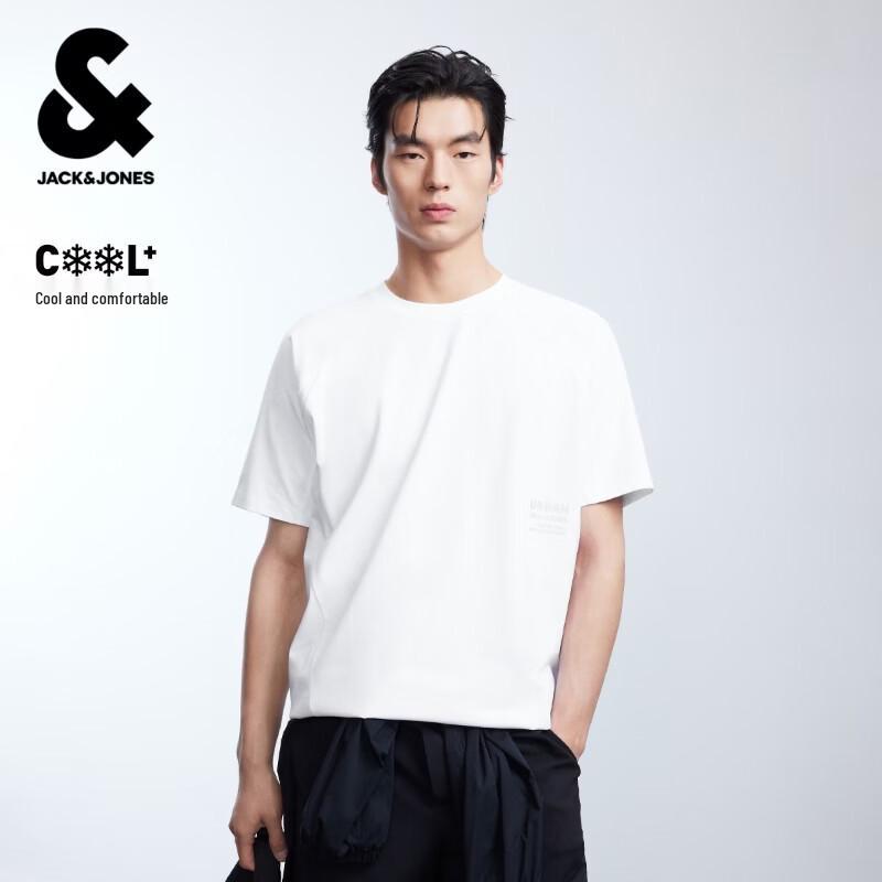 Jack&Jones Мужская футболка с принтом букв, короткий рукав