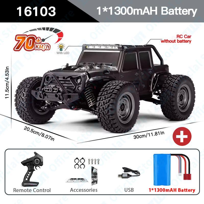 AAYB1 ZWN 1:16 70 км/ч или 50 км/ч 4WD RC автомобиль с дистанционным управлением LED автомобили высокоскоростной дрифт монстр-трак для детей против Wltoys 144001 игрушки