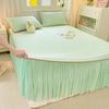Новый свежий однотонный кружевной крутой латексный летний коврик-юбка-кровать, комплект из трех предметов