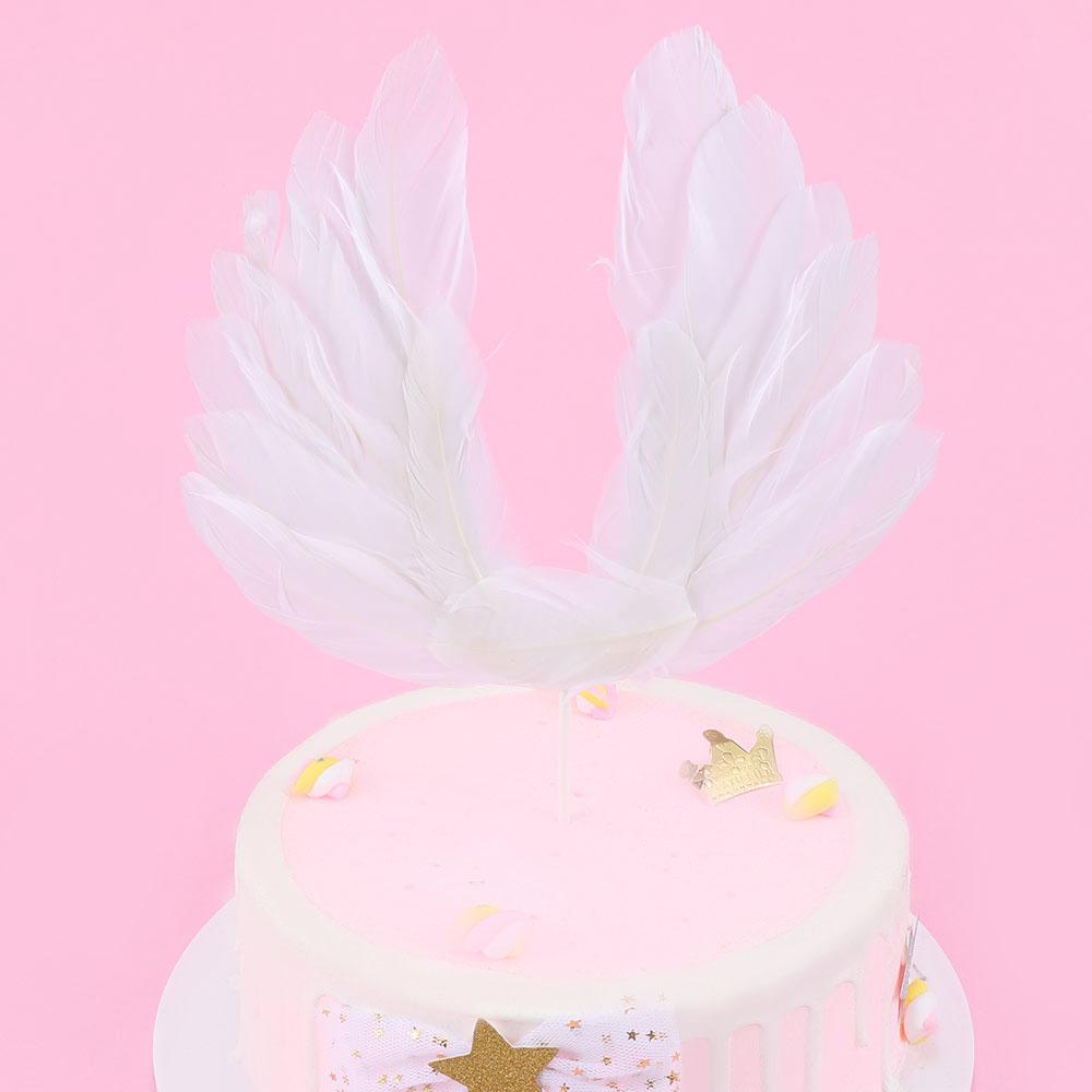 Ornaments Wedding Party Feather Wings Angel Angel Wings Party Decor Feather Wings Cake Toppers