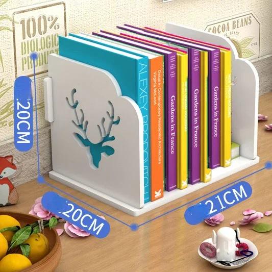Многоярусная Легко собираемая Настольная Книжная Полка Подставка для Книг Милая для Детей и Студентов