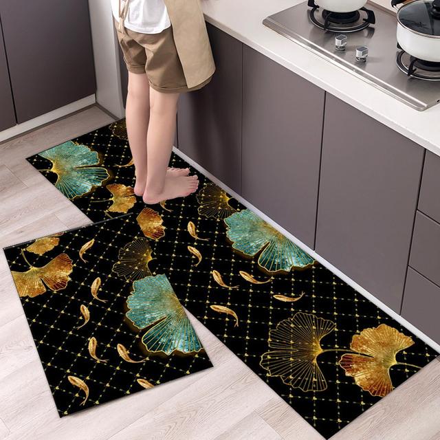 Fashionable Simple Nordic Style Kitchen Floor Mat Household Carpet Long Strip Door Mat Modern Home Decor