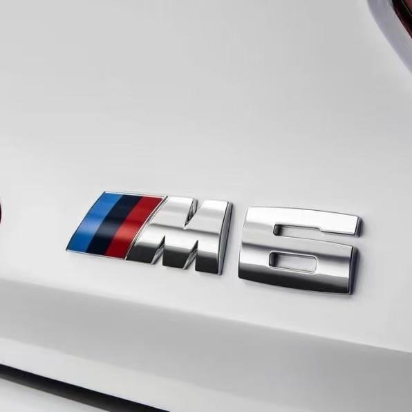 Suitable for BMW Group M standard M1 M2 M3 M4 M5 M6 M7 trunk tail standard ABS logo sticker modified silver/black.