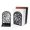 2Pcs Hollowed Bird Floral Book End For Shelves Heavy Duty Metal Book End Decorative Bookend Book Stopper For Desk