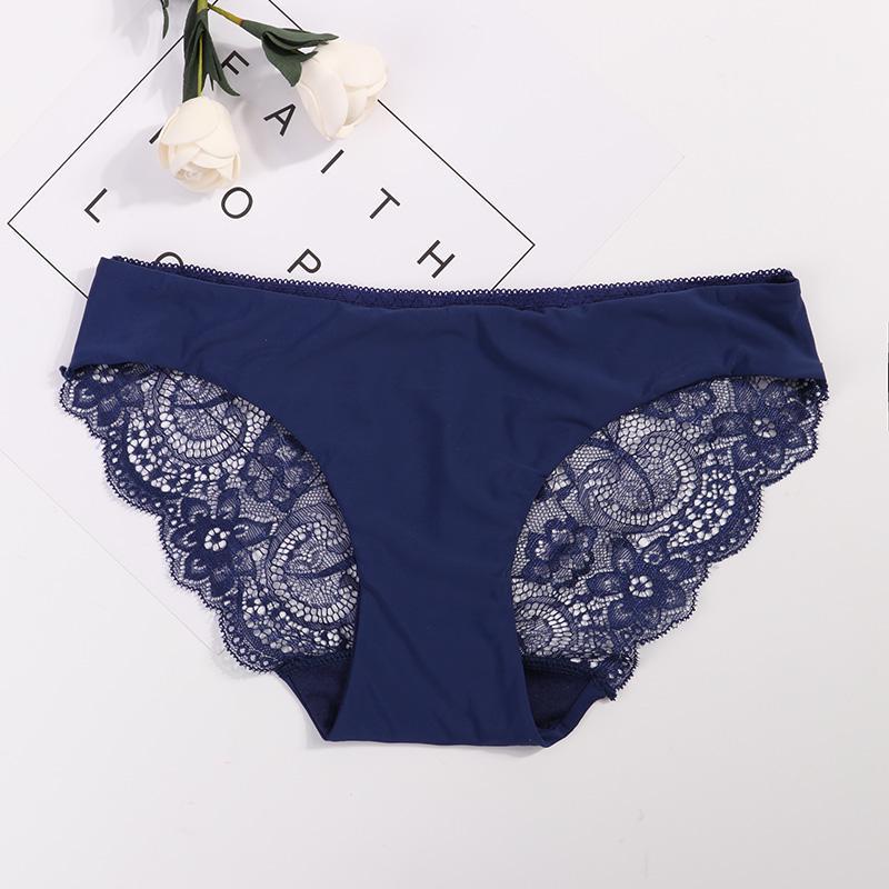 Women's Sexy Lace Panties Seamless Panty Briefs Underwear Breathable Hollow Triangle Underpants