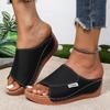 Fashion Plus Size Fashion Women's Wedge Sandals Summer Comfortable Non Slip Beach Slides Shoes Woman Casual Thick Sole Platform Slippers