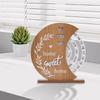 Aesthetic Wooden Perpetual Calendar Moon Rotatable Desk Ornament  Room