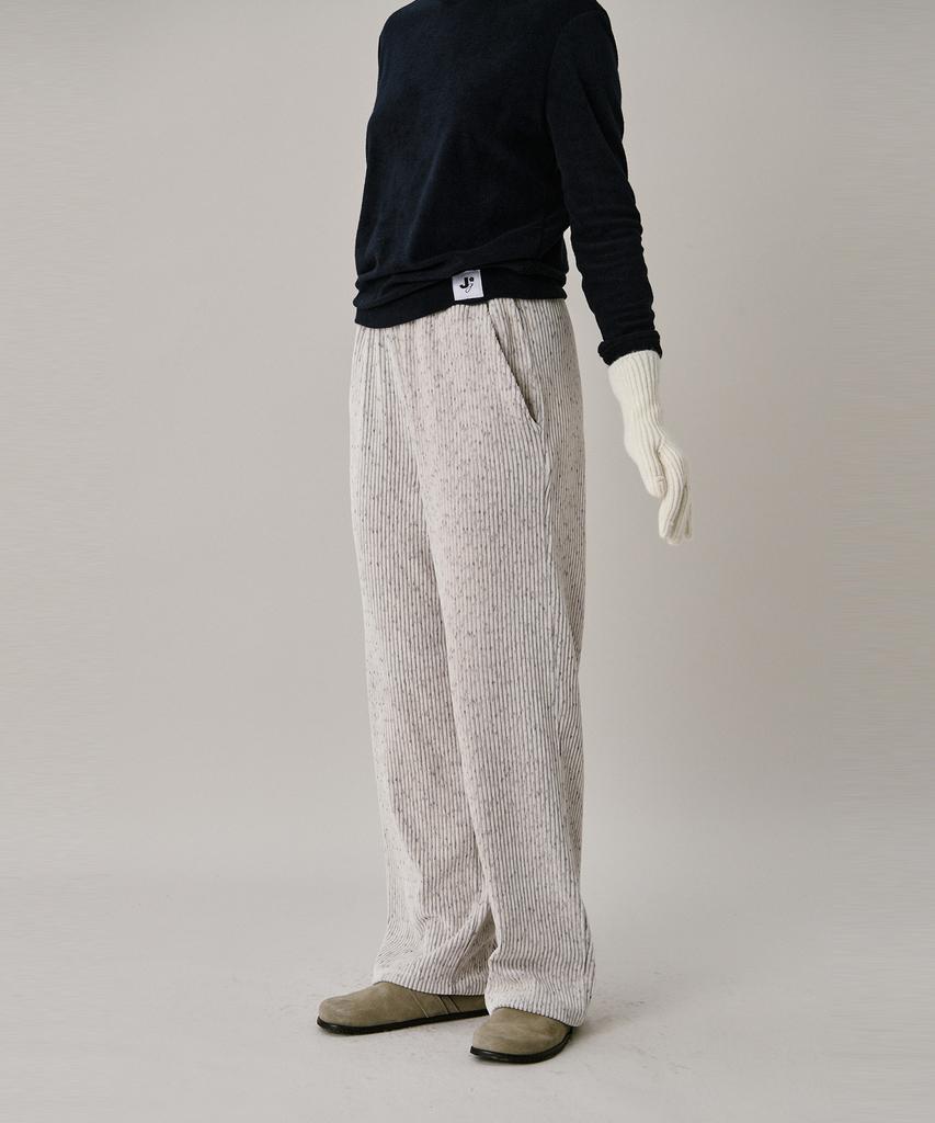 JUNEJUNE SPACE 24 Two Tone Velour Pants_Ivory (24 Two Tone Velour Pants_Ivory)