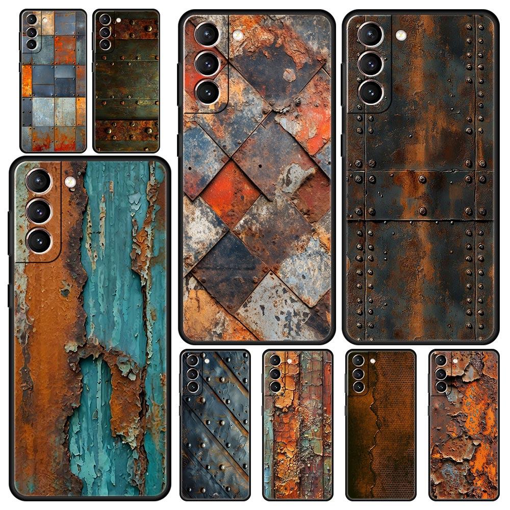 Винтажный промышленный стиль Ржавый чехол для телефона для Samsung Galaxy S26 S25 S24 S23 S22 S20 S21 FE Ultra S25 Edge Plus Мягкий чехол из ТПУ
