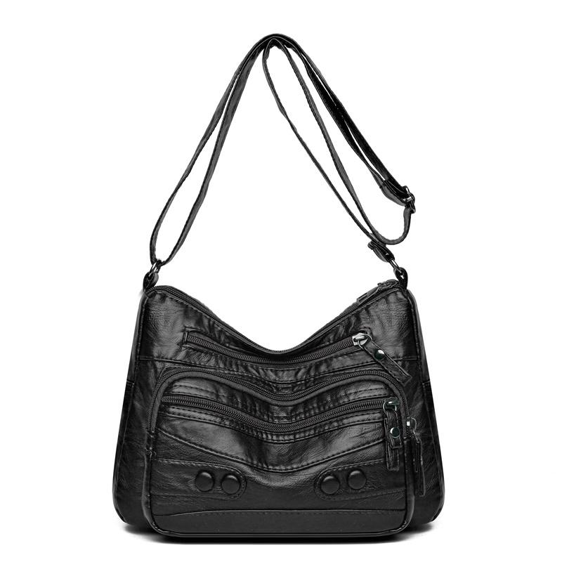 Сумка для среднего и пожилого возраста, женская сумка через плечо из мягкой кожи, большая вместительная сумка через плечо, материнская сумка