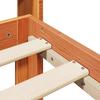Bed Frame with Headboard 2 pcs Wax Brown Solid Wood Pine