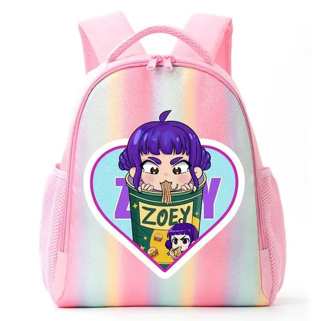 K-Pop Anime Demon & Witch Hunter Student Rainbow Backpack (HUNTR/X)