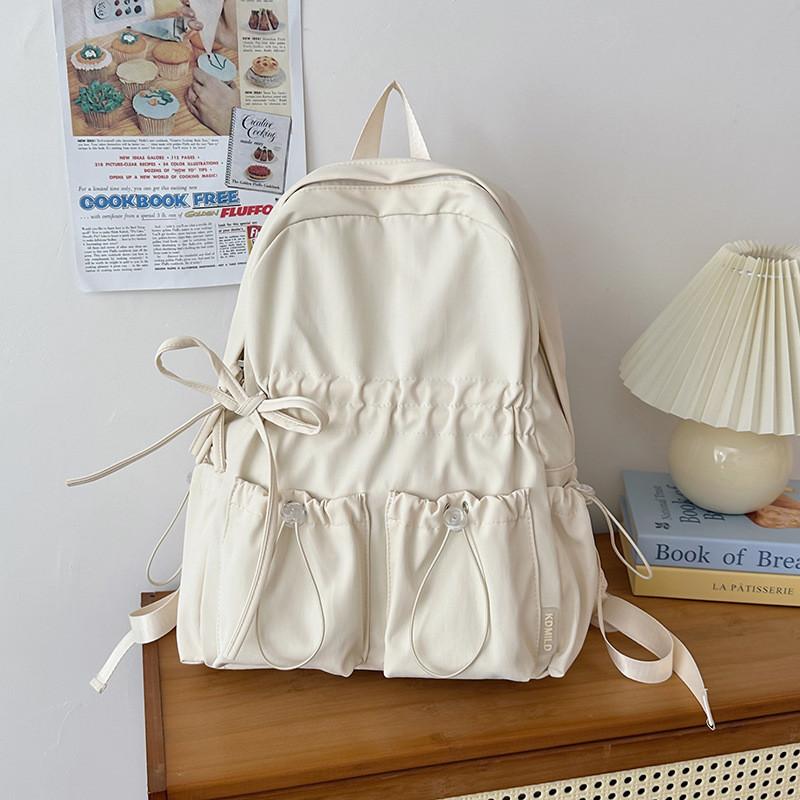 Cute Butterfly Knot School Backpack For Girls With Lightweight Waterproof Nylon For Middle School
