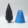 Pyramid Passthrough Sculpture Spiral Cone Fidget Toy Interactive Stress Relief Spiral Design Optical Illusion Toy for Focus Relaxation Office Desk