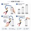 Male Vacuum Pump Sex Toy with Clear Measuring Cylinder Blue Hose Red Handle Gauge and Man Masturbation Training Device
