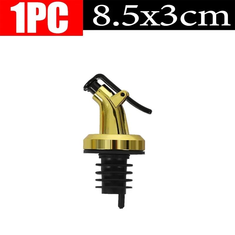 1-10pcs Oil Bottle Stopper Rubber Lock Plug Seal Leak-proof Food Grade Plastic Nozzle Sprayer Wine Vinegar Spouts Kitchen Tools 5