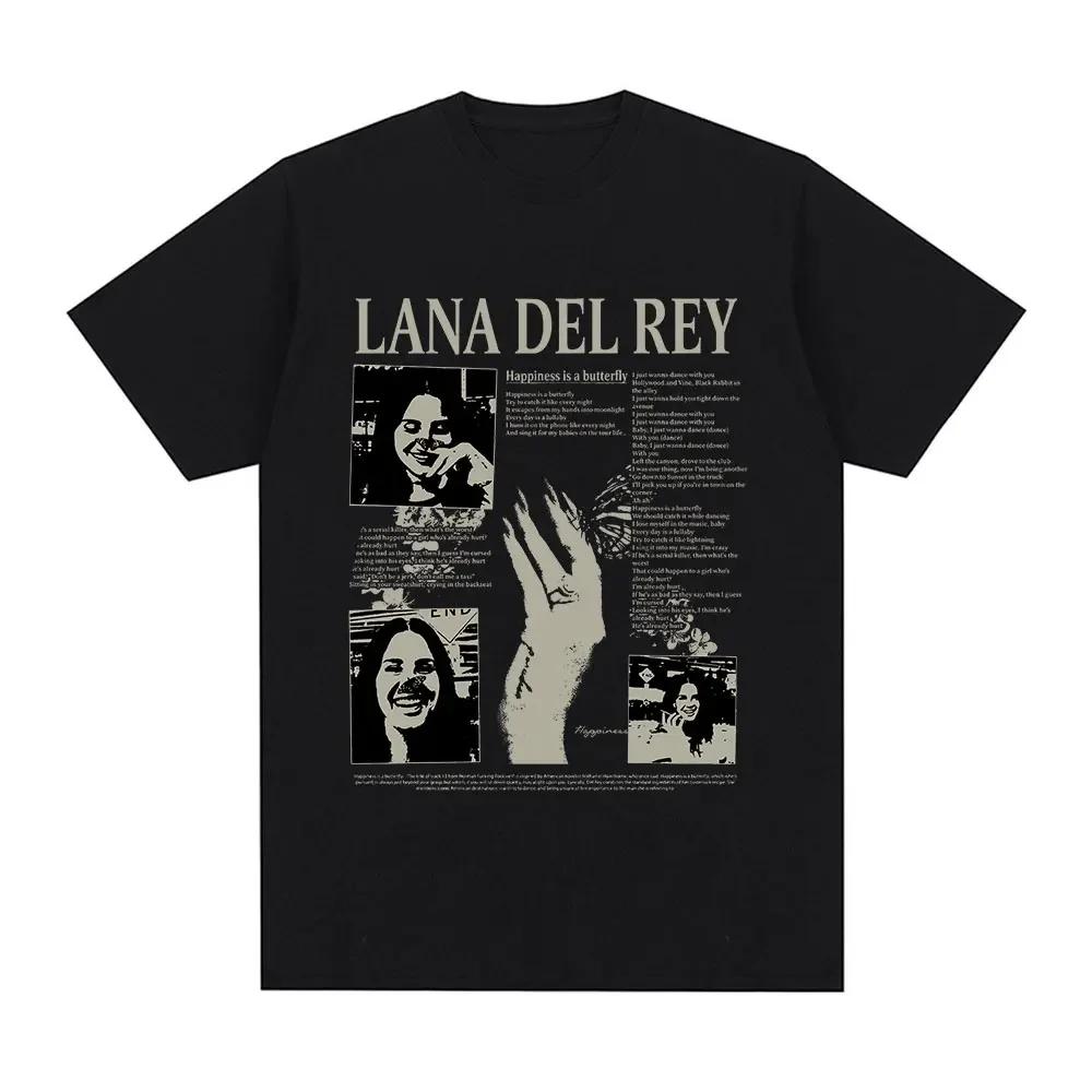 Singer Lana Del Rey T Shirt Ultraviolence Music Album Tshirt Unisex Wounisex Hip Hop Vintage Short Sleeve T Shirts Gothic Streetwear