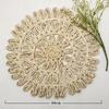Плетеный из натуральной соломы плейсмат, коврик в виде цветка из кукурузной шелухи, 38 см, теплоизоляционный нескользящий плейсмат