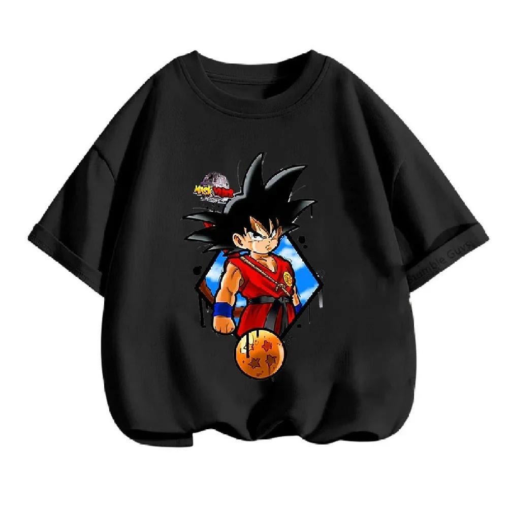 Anime Dragon Ball Z Son Goku 3-14 children T Shirt Summer Teen Clothes Fashion Casual T-shirt Boy Clothing Tshirt children Tops