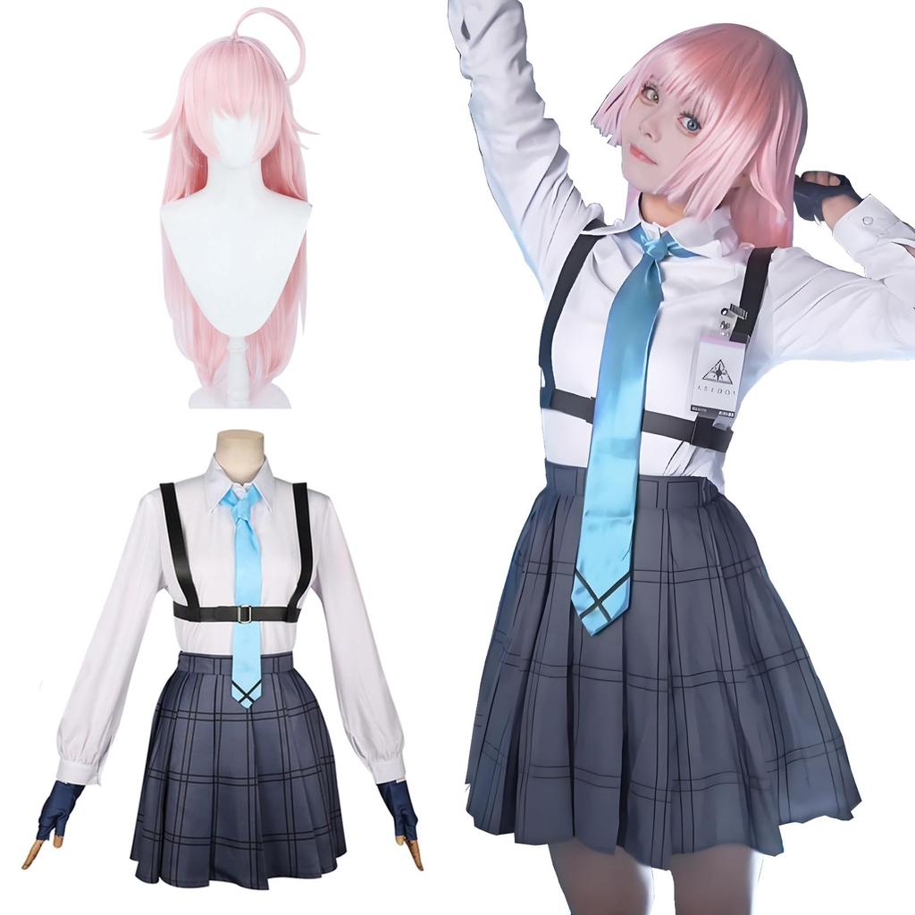 Таканаши Хосино Косплей с париком Abydos High School Blue Архив Косплей Костюм Взрослый Костюм Культурный Фестиваль Событие Костюм Сценическая Одежда