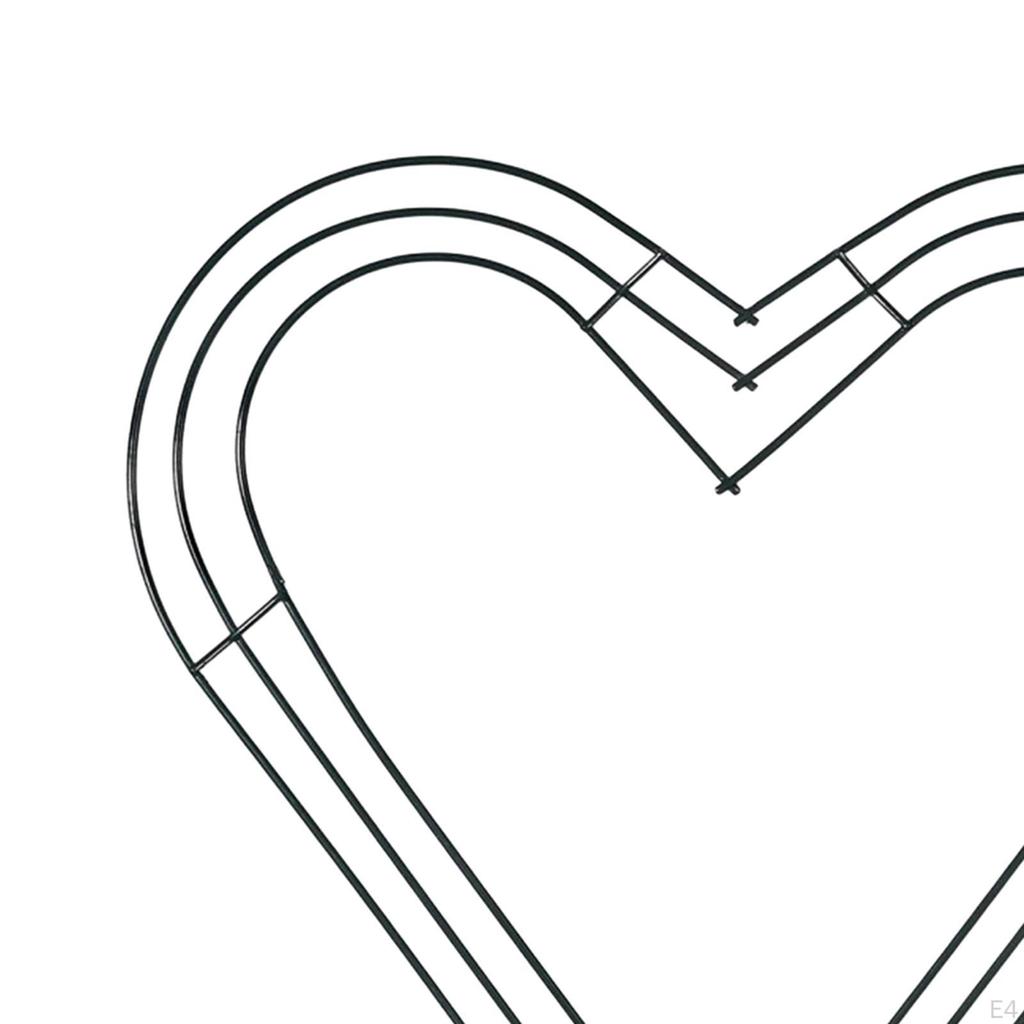 DIY Heart Shaped Wreath Form for Crafting with Iron Base and Floral Rings