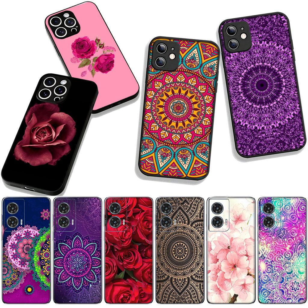 Cover for Xiaomi Redmi 15 A5 9A 9T 10A 10C 9C NFC 15C Note 11 9 10 Pro 8T 4G 5G Phone Case Floral Paisley Rose Flower Mandala