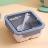 850 мл/1100 мл Ланч-бокс Микроволновая печь Портативные коробки Bento с посудой для детей Школьные герметичные 4-решетчатые контейнеры для еды и закусок