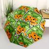 1pc Halloween Cats Automatic Open/Close Umbrella with One-Touch Button, Compact Folding Canopy, Sturdy 8-Rib Windproof Design -114