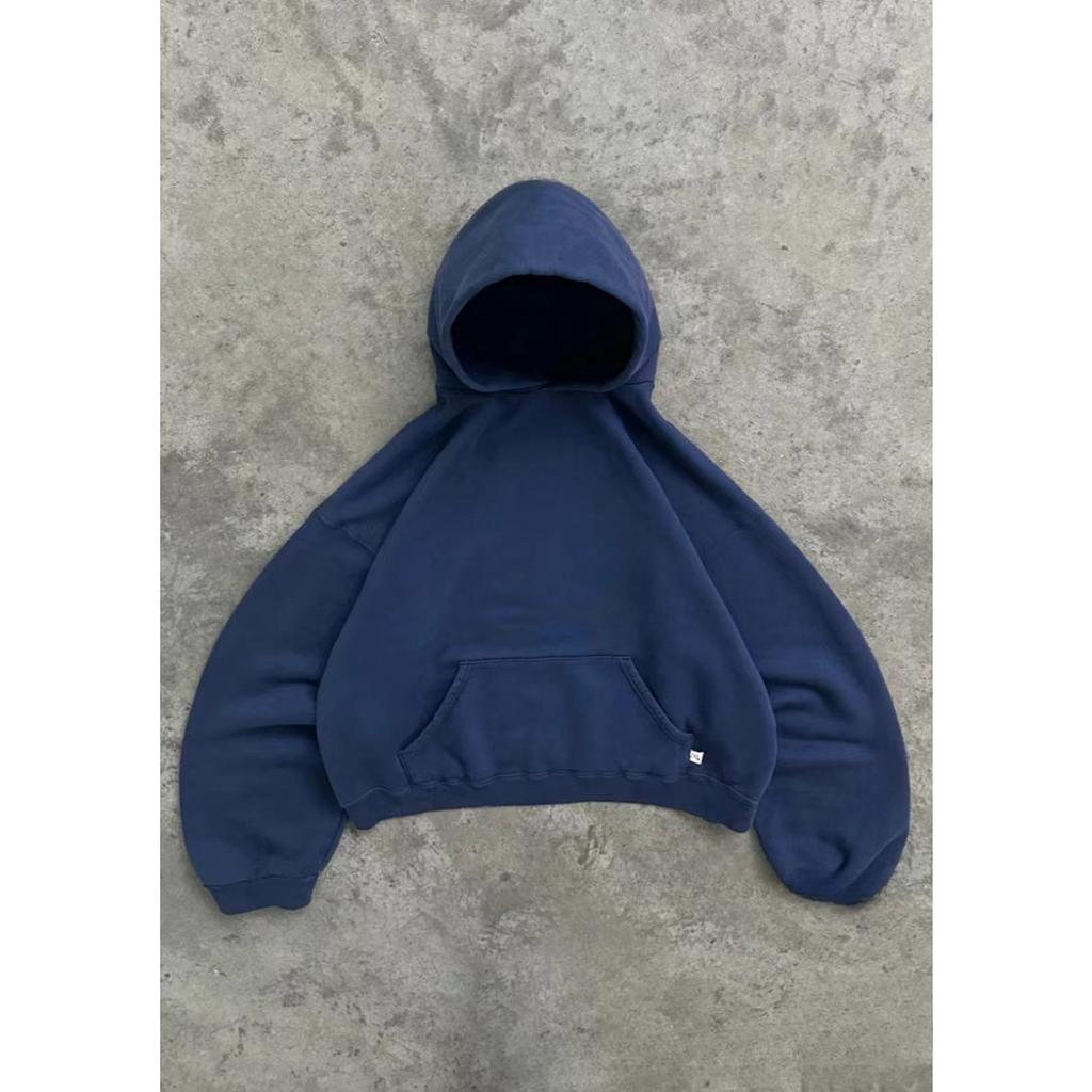 RogueWave European and American Fashion Loose Hooded Solid Color Street Sports Top