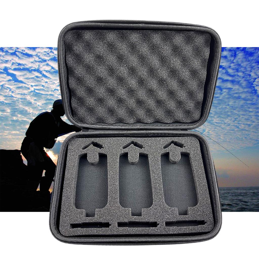 Fishing Alarm Tool Box Fishing Bite Alarm Storage Case Carry Bag Shockproof Foam Pad Fishing Swinger Storage Box