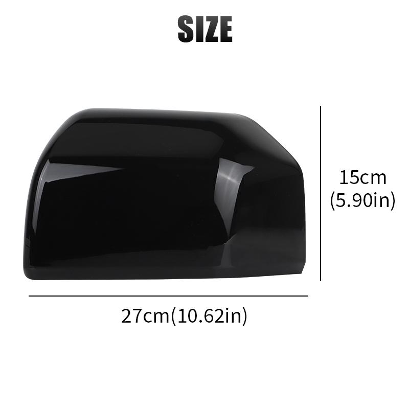 Raer Mirror Covers Cap For Ford F-150 Pickup Truck 2015 2016 2017 2018 Texture Black/Glossy Black Left Right Replace
