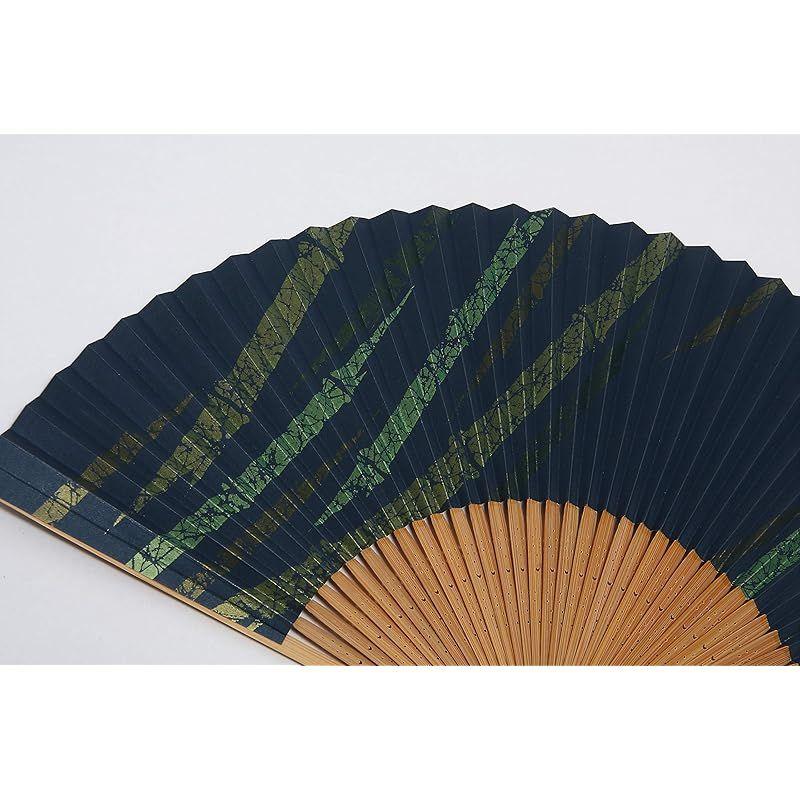 Used [New] [Hasegawa] Men's Kyoto Fan with Fan Bag, Presentation Box, Made in Japan, Bamboo 1