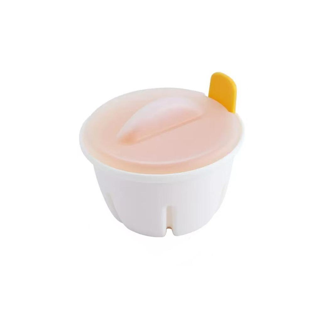 2 Piece 1/2 Cavity Kitchen Microwave Egg Cooker Heat-resistant Egg Poaching Cup Breakfast