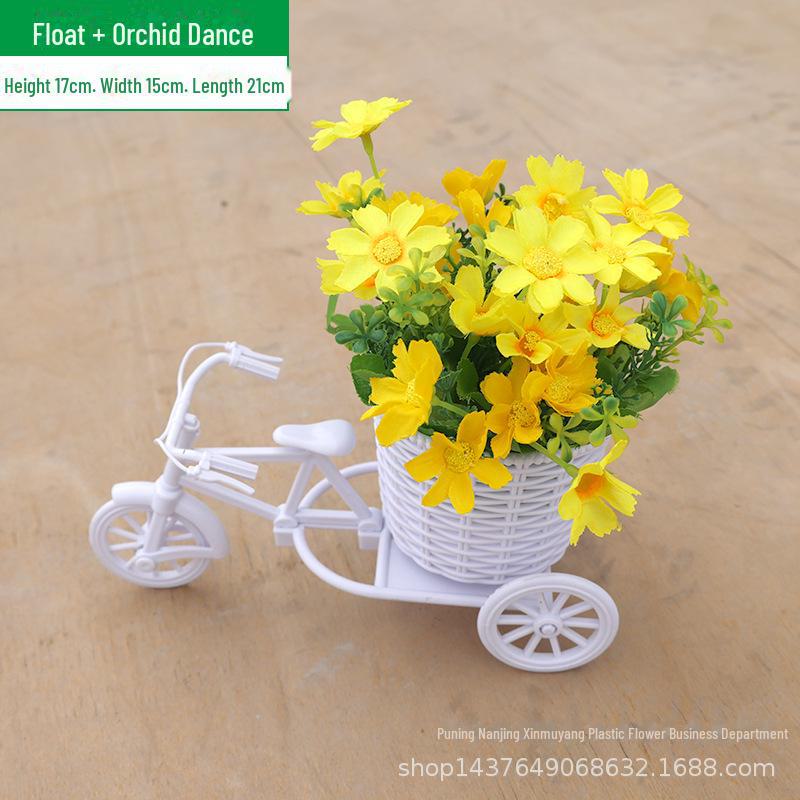 Комплект искусственных цветов для помещений: Маленькие украшения в горшках для украшения дома и автомобиля