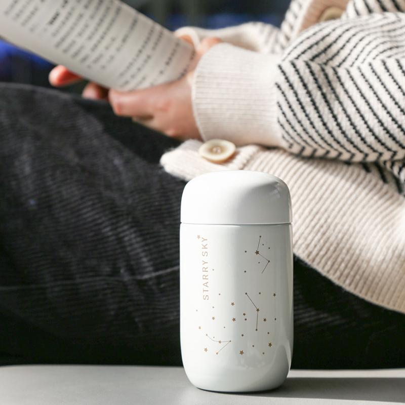 Портативная вакуумная фляга из нержавеющей стали 304 200 мл Термобутылка Термос для кофе Звездное небо Мини карманные чашки На открытом воздухе Герметичная