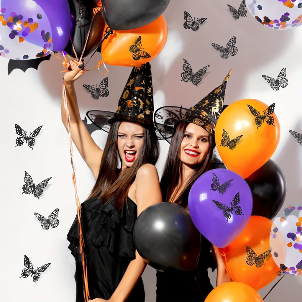 3D-декор для стен «Бабочки» 48 шт. 4 стиля 3 размера, украшения в виде бабочек для украшения дня рождения, украшения торта, съемные наклейки