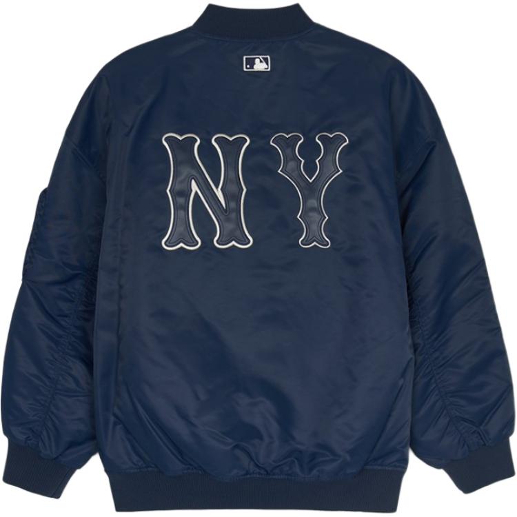 New MLB Puffer Jacket Unisex Marine Blue 3AJPB0151-50NYS