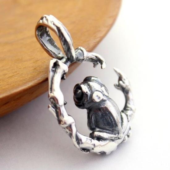 Лягушка лягушка кулон верхняя ручка верхняя ручка головка серебряный аксессуар амулет