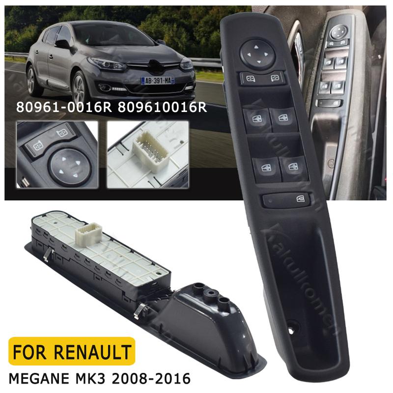Автомобиль 809610016R 80961-0016R Передняя Левая Главная Кнопка Переключателя Управления Стеклоподъемником Для Renault Megane MK3 2008 2009 2010 2011-2016