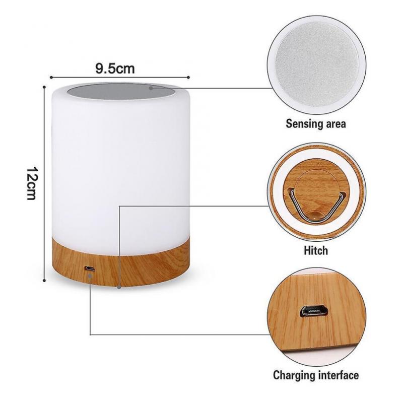 Night Light, Touch Lamp For Bedrooms Living Room Portable Table Bedside Lamps With Rechargeable Internal Battery Dimmable ,warm Color Three-level Dimm