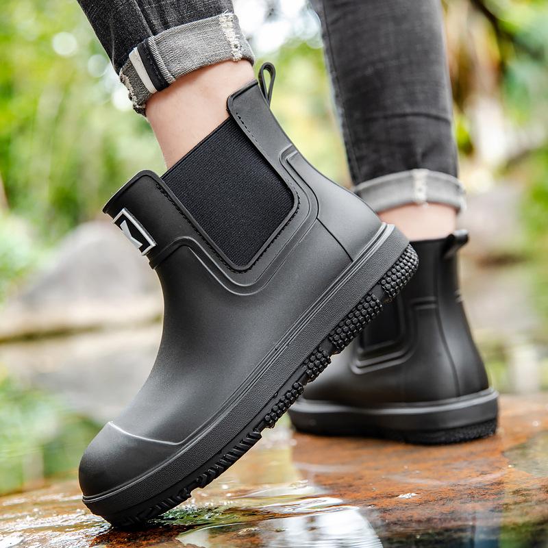 Немецкие резиновые сапоги мужские короткие резиновые сапоги для езды на велосипеде на вынос для рыбалки водонепроницаемая обувь для кухни работа нескользящая резиновая обувь