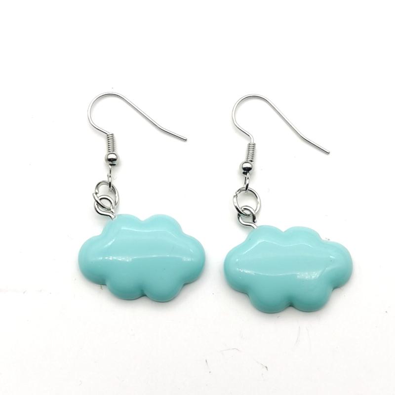 Fashion Cute 6 Colors Sweet Summer Cloud Drop Earrings Punk Jewelry for Cool Women Girl Friendship Gifts