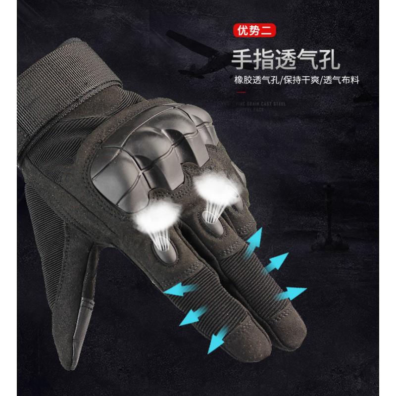 Tactical Cycling Gloves Outdoor Hiking Riding Touchscreen Compatible Anti-Slip Nylon Full Finger Adult Lightweight
